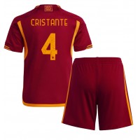 AS Roma Bryan Cristante #4 Hjemme Trøje Børn 2023-24 Kortærmet (+ Korte bukser)